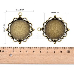 Vintage Tibetan Style Alloy Pendant Cabochon Settings&nbsp;X-TIBEP-M018-92AB-NF