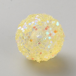 Opaque Acrylic Glitter Beads&nbsp;FIND-CJC0010-111A-02