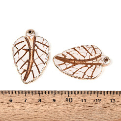 Synthetic Howlite Leaf Pendants&nbsp;TURQ-T004-29B