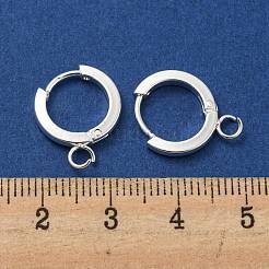 201 Stainless Steel Huggie Hoop Earrings Findings&nbsp;STAS-A167-01F-S