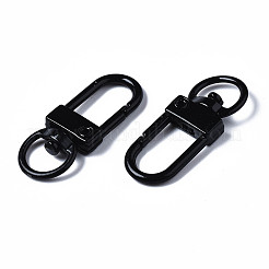 Spray Painted Eco-Friendly Alloy Swivel Snap Hooks Clasps&nbsp;PALLOY-T080-02A-NR