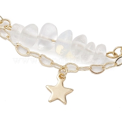 Opalite Chip Multi-Strand Bracelet Sets&nbsp;BJEW-JB10500-03