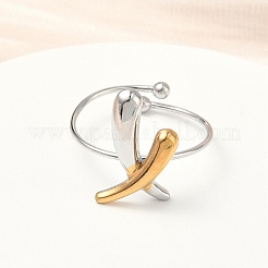 304 Stainless Steel Cuff Rings&nbsp;LS-RJEW-D338-03B-GP