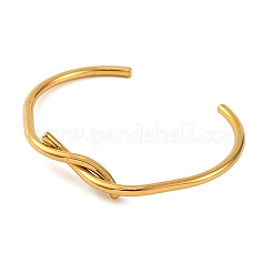 Ion Plating(IP) 304 Stainless Steel Cuff Bangles for Women&nbsp;BJEW-D048-08G