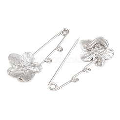 Peach Blossom 304 Stainless Steel Safety Pins Brooch Findings&nbsp;SA-CBA098D-14B-P02