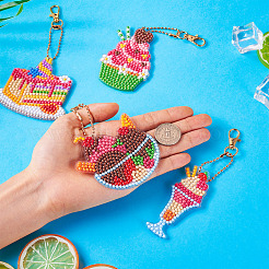 Ice Cream Cake Dessert DIY Diamond Painting Pendant Decoration Kits&nbsp;DIY-TA0010-76