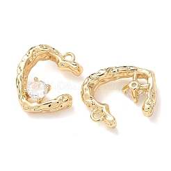 Brass Micro Pave Cubic Zirconia Pendants&nbsp;KK-A295-02A-G