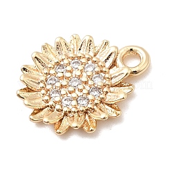 Brass Micro Pave Cubic Zirconia Pendants&nbsp;KK-A277-31G