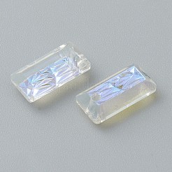 Embossed Glass Rhinestone Pendants&nbsp;GLAA-J101-07A-001SI