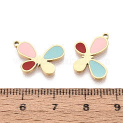 304 Stainless Steel & Enamel Butterfly Pendants&nbsp;STAS-T073-22G