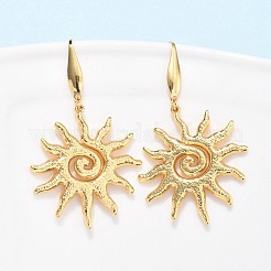 Sun 304 Stainless Steel Dangle Earrings&nbsp;EJEW-C142-10G