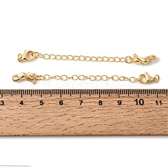 Brass Micro Pave Clear Cubic Zirconia Chain Extender&nbsp;KK-Z149-07G