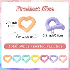 50Pcs Acrylic Linking Rings&nbsp;OACR-YW0003-57
