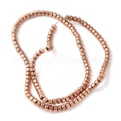 Electroplated Natural Lava Rock Beads Strands&nbsp;G-L606-C02-01E