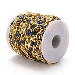 Golden Plated Alloy Enameled Coffee Bean Links Chains&nbsp;LCHA-H004-02G-C