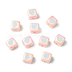 10Pcs Opaque Acrylic Enamel Beads&nbsp;ACRC-FS0001-02E