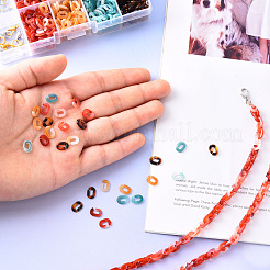 800Pcs 4 Colors Oval Acrylic Linking Rings&nbsp;DIY-YW0002-39
