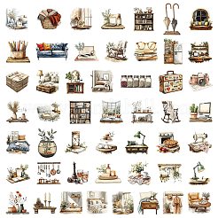 50Pcs Furniture PET Stickers&nbsp;STIC-T0001-02