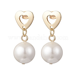 Shell Pearl Dangle Stud Earrings&nbsp;EJEW-JE06866