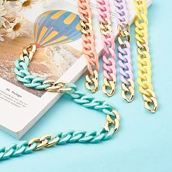 Handmade Opaque Acrylic Curb Chains&nbsp;AJEW-JB00963