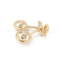 Brass Micro Pave Cubic Zirconia Pendants&nbsp;KK-Z107-13G