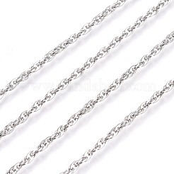 Tarnish Resistant 304 Stainless Steel Rope Chains&nbsp;CHS-L024-016B