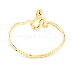 Bling Snake Cubic Zirconia Cuff Bangle&nbsp;BJEW-D448-13G-RS