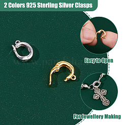 2Pcs 2 Colors 925 Sterling Silver Enhancer Shortener Bails&nbsp;STER-HS0001-14