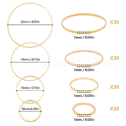 Brass Linking Rings&nbsp;KK-SC0001-21G