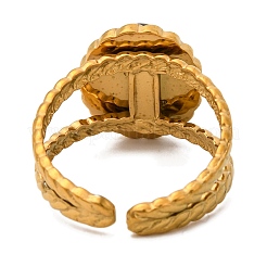 Oval Natural Tiger Eye Finger Rings&nbsp;RJEW-Q822-25G-01
