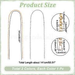 2Pcs 2 Colors Iron O-Shaped Cable Chain Bag Straps&nbsp;FIND-WR0008-84