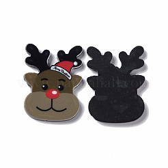 Christmas Style Printed Acrylic Cabochons&nbsp;LS-MACR-O045-01D