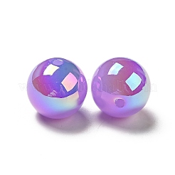 UV Plating Opaque Rainbow Iridescent Acrylic Beads&nbsp;LS-SACR-A001-03I