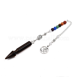 Chakra Theme Gemstone Pointed Dowsing Pendulums&nbsp;G-I284-D