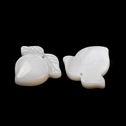 Natural White Shell Carved Fruit Pendants&nbsp;SHEL-G024-07