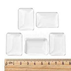Transparent Rectangle Glass Cabochons&nbsp;GGLA-R025-33x23