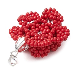 Seed Beads Beaded Charms&nbsp;PALLOY-MZ00342
