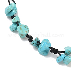 Chip Natural White Jade Beaded Anklets&nbsp;AJEW-PH01371-06