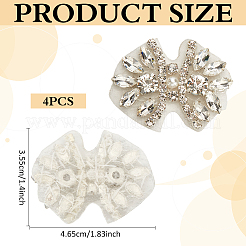 4Pcs Alloy Rhinestone Shoe Decorations&nbsp;DIY-MA0006-63P
