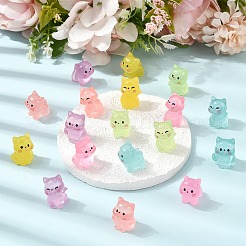 72Pcs 3 Styles Cat Theme Luminous Resin Sculpture Display Decorations&nbsp;DJEW-CJ0001-39