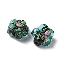 Handmade Foil Lampwork Beads Strands&nbsp;FOIL-Z001-02C
