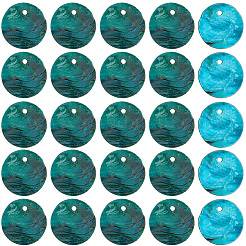 150Pcs Spray Paint Natural Akoya Shell Pendants&nbsp;SHEL-PA0001-04