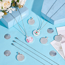DIY Iron & Alloy Pendant Necklaces Making Kits&nbsp;DIY-NB0014-07P