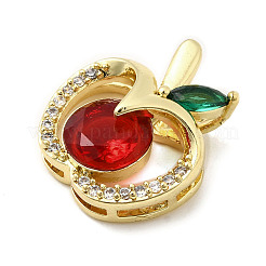 Brass Micro Pave Cubic Zirconia Pendants&nbsp;KK-K302-07G