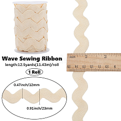 Polyester Wave Lace Trim Ribbon&nbsp;OCOR-GF0004-36B-25