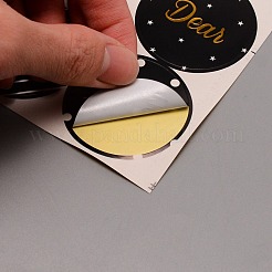 Round Paper Gift Tag Stickers&nbsp;DIY-WH0258-83