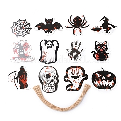 12 Styles Halloween Theme Paper Tags&nbsp;LS-DIY-K60-002
