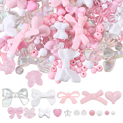 100Pcs 10 Styles Opaque & Transparent Acrylic Beads&nbsp;MACR-SC0002-24