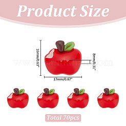 70Pcs Opaque Resin Cabochons&nbsp;RESI-ME0001-25