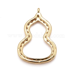 Rack Plating Brass Micro Pave Clear Cubic Zirconia Pendants&nbsp;KK-M229-29G